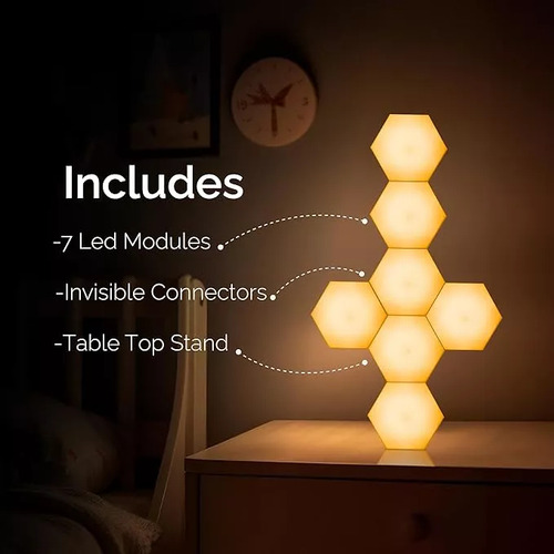 Luz Gamer Hexagonal Control App Cintas Led ( No Usa Pilas )