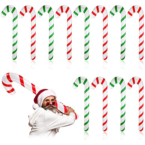 12 Pcs 35 Inch Inflatable Christmas Candy Canes Red Gre...