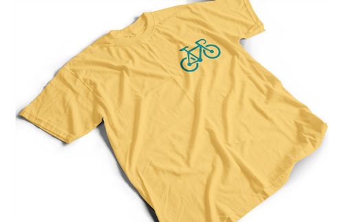 Camiseta Algodón Para Adulto Con Logo Escudo De Bicicleta