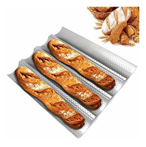 Molde Pan Francés  Moldes Baguette Hornear De 15 X 13 ...