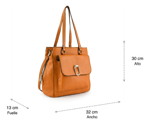 Cartera Dos Asas Grande Arwen Camel