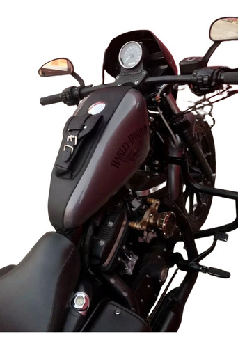 Cubretanque Con Bolsa Moto Harley Sportster Emblema