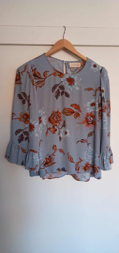 Blusa Estampada Manga Larga Talle S Parisien