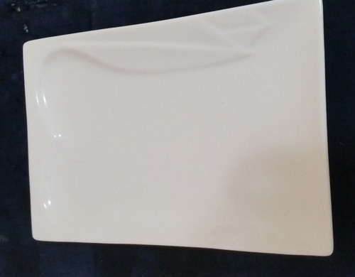 Plato Cerámica Cuadrado 25 X 17 Cm - Precio Por 8 Platos