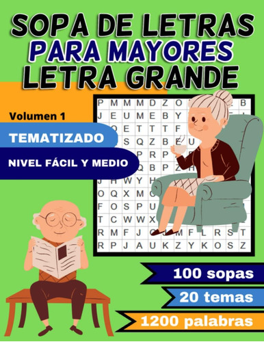 Libro: Sopa De Letras Para Mayores Letra Grande (volumen 1) 