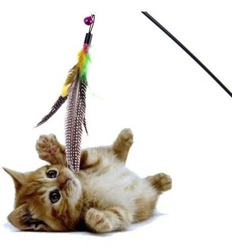 Imagen 1 de 4 de Varita Da Big Bird Feather - Divertido Juguete Para Gatos