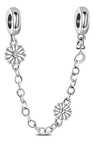 Annmors Daisy Flower Safety Chain Charm Se Adapta A Pulseras