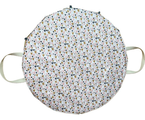 Playmat De Juego Para Bebés Impermeable Y Acolchada Bolso Corazones