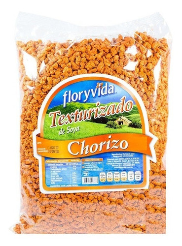 500 Gr De Soya Texturizada Sabor Chorizo Excelente Calidad