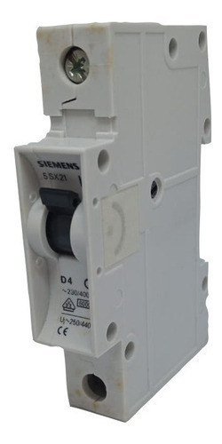 Disjuntor Unipolar Mono Din 04 A Curva D 5sx2 104-8 Siemens