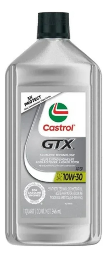 Aceite Multigrado Mineral Sae 10w-30 Castrol Gtx, 946ml