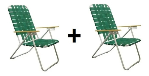 Combo X 2  !! Sillon Playero Plegable Pileta Reforzada Cuota