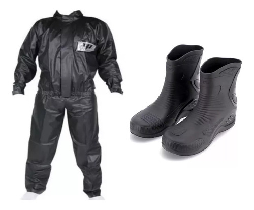 Traje Lluvia Pantaneiro + Botas Lluvia Motos Coyote