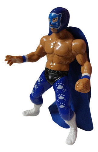 Muñeco De Lucha Libre - B L U E Panther- Accesorio Incluido