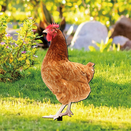 Estatua Realista De Gallina Y Gallina Con Forma De Gallina P