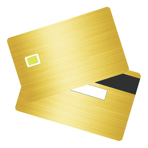 Tarjeta De Crédito Presentacion De Metal Chip 4442 Grabable