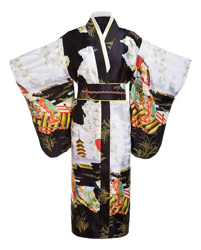 Bata De Baño Larga Tipo Kimono De Clothdance Yukata Obitage