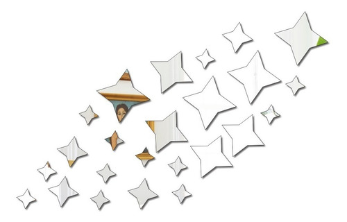 Espelho Decorativo Estrelas - 24 - Epp-003 Moldura N/a