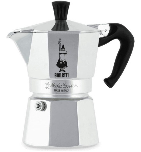 Cafetera Bialetti Moka Express 1 Tazas Manual Plateada