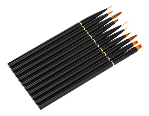 Imagen 5 de 6 de 10pcs Kit De Pincel De Uñas De Acrílico Para Nail Art Diy