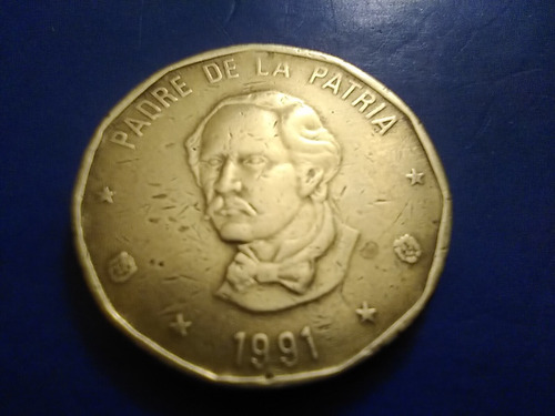 Monedas De 1 Peso De República Dominicana Año 1991