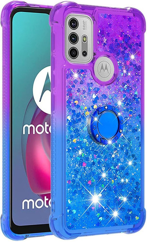 Funda Glitter Protectora + Pie Motorola Moto G10 / Moto G30 