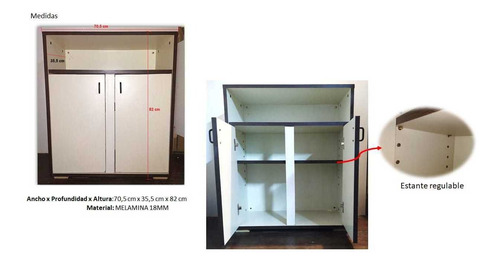 Mueble Tv Con Estante Regulable