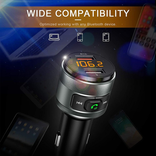 Transmisor Fm Receptor Bluetooth Audio Auto C57 Imden