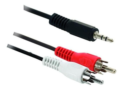 Cable Adaptador 2 Plugs Rca A Plug 3.5 Mm Estereo De 15cms