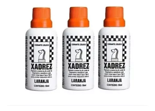 Corante Liquido Xadrez 50ml Laranja