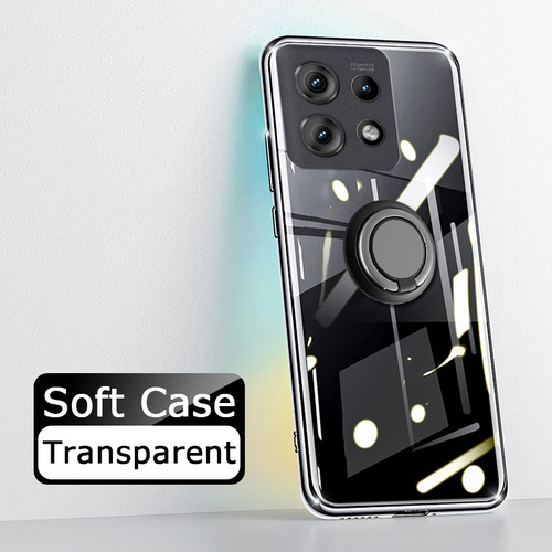 Capa De Anel Transparente Para Moto G75 5g