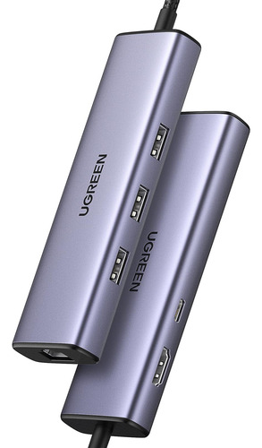 Hub Usb C Ugreen Revodok 6 En 1 Con Gigabit Ethernet 4k Hdmi