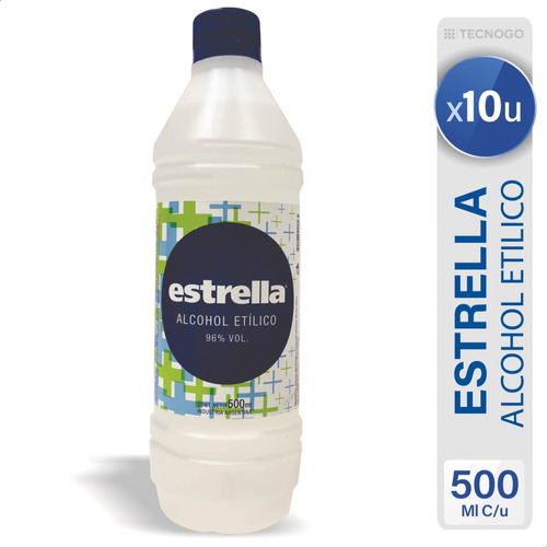 Alcohol Etilico Estrella Pack X10 Unidades - Mejor Precio