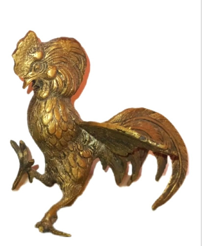 Gallo De Bronce Antiguo Leer Descripción