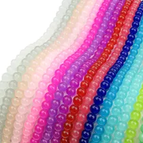 Comprar Perlas Opalinas De Vidrio Bijou Pulseras 8mm Bijou X 5 Tiras