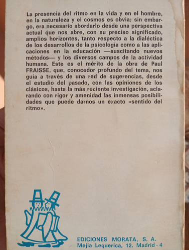 Psicólogia Del Ritmo - Paul Fraisse (Usado)