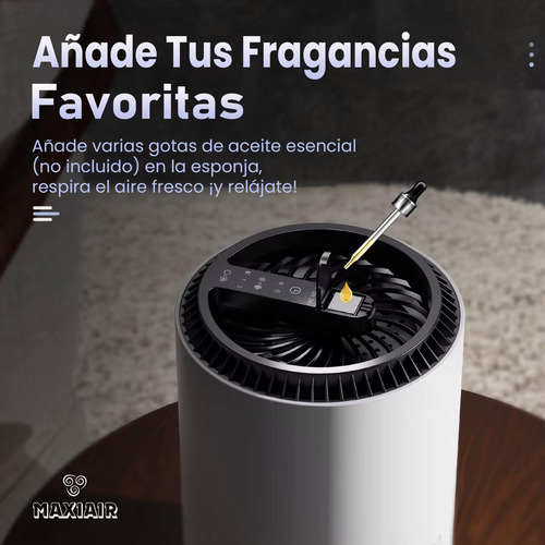 Filtro Purificador De Aire Maxiair Difusor Aromas Alergias Blanco
