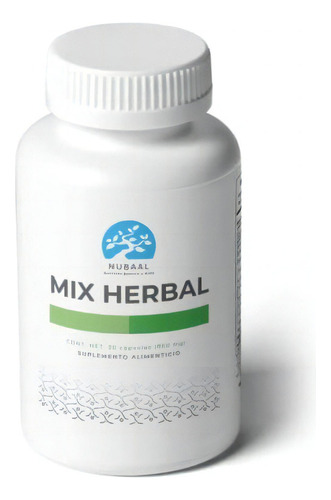 Nubaal Mix Herbal Vit C,ajo,jengibre,etc 100caps 850mg Sabor Sin Sabor