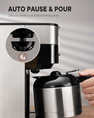 Cafetera Programable Shardor Con Jarra Térmica Para 8 Tazas