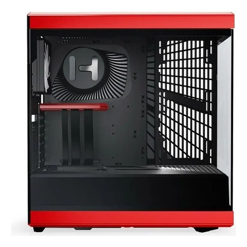 Gabínete Gamer Hyte Y40 S-tier Aesthetic Atx Color Negro/Rojo