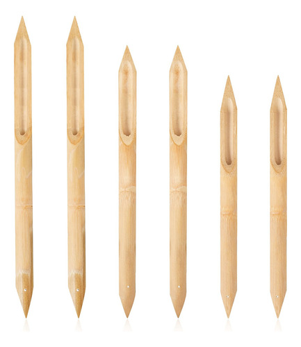 6 Unidad Pluma Bambu Doble Cabeza Duro Arcilla Polimerica