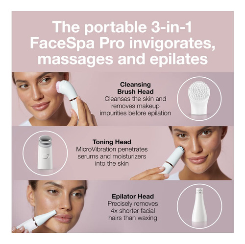 Depiladora Braun P/ Mujeres Facespa Pro 911 Depilacion 3en1