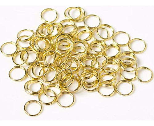 Lassum 200pcs 10mm Doble Bucles Redondos Anillos De Salto Di