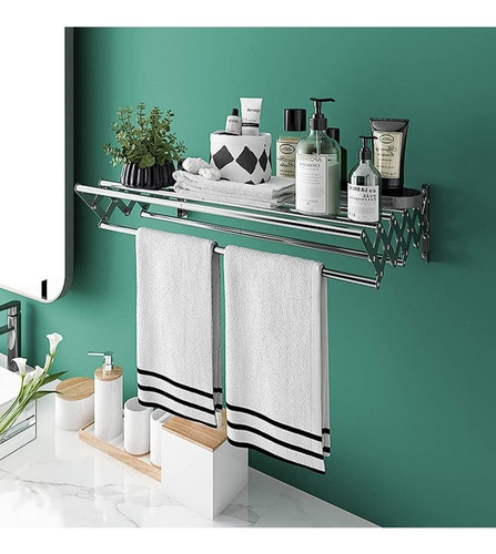 Imagen 4 de 6 de Tender 100% Acero Inoxidable De Pared 60cm Ancho Con Ganchos