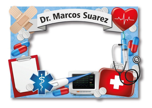 Marco Selfie Egresados Personalizado Médico Dr - P/imprimir