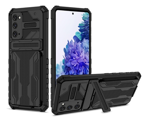 Funda Steel Card Case Para Samsung Galaxy Con Mica Incluida