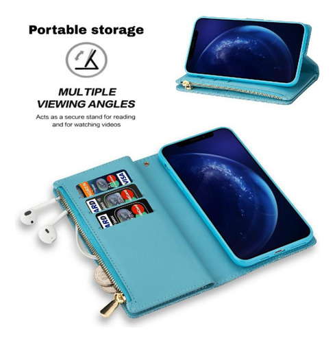 Funda Tipo Cartera Con Purpurina For Xiaomi Poco M5s, Bolsi
