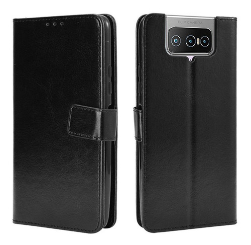 Funda De Piel Con Tapa Para Asus Zenfone 7 Pro Zs670ks Zs671