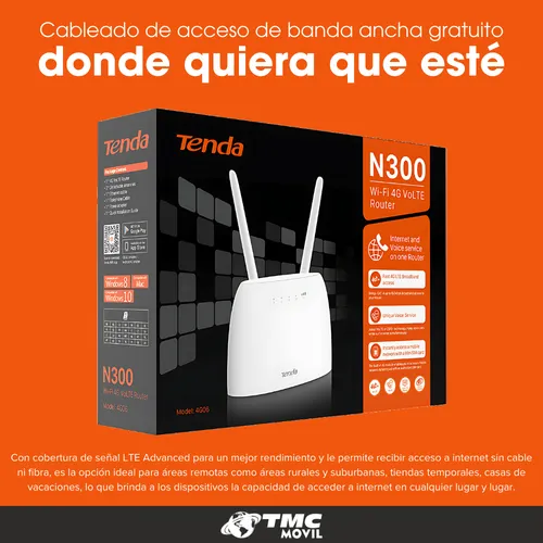 Tenda N300 4g06 Para Operadores Etb Y Wom Con Lte.