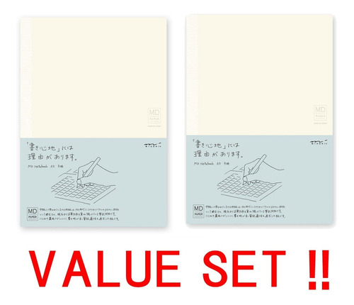 Cuadernos Midori Cuadriculados A5 Md Notebook (2 Unidades)  